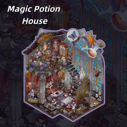 Micro Fear Series 3D Sticker | 2 Cute Miniature Scenes