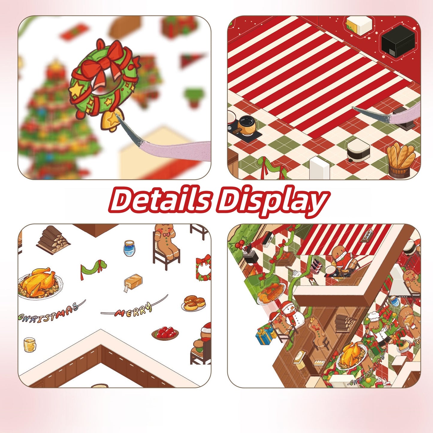 Christmas Fingerbread House 3D Sticker