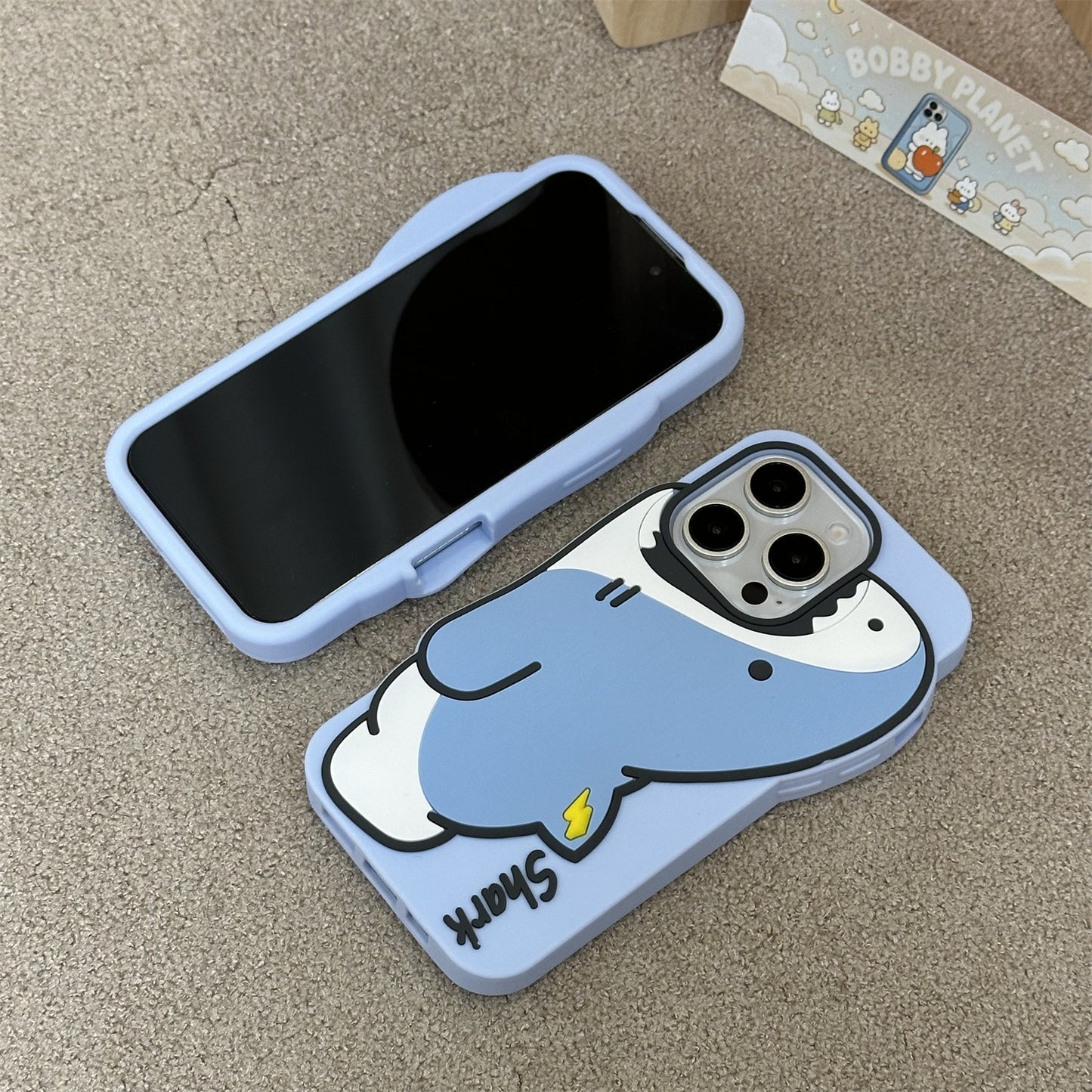 Cartoon Shark Silicone Phone Case