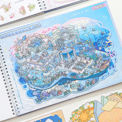 Fantasy Architecture 3D Sticker Book