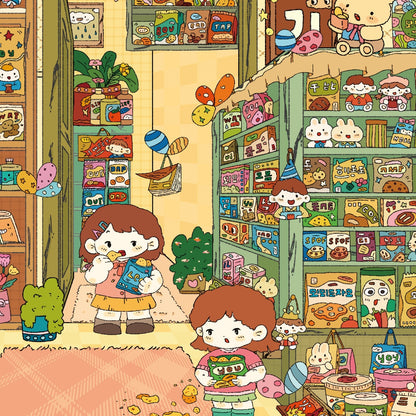 Little Shop 3D Sticker | 2 Cute Miniature Scenes