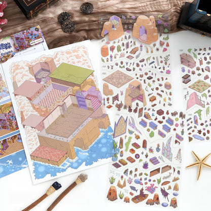 Echoes of the Unseen 3D Sticker | 2 Cute Miniature Scenes