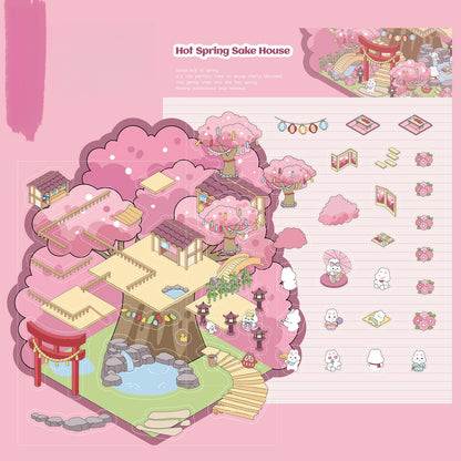 Sakura Onsen Sake House 3D Sticker