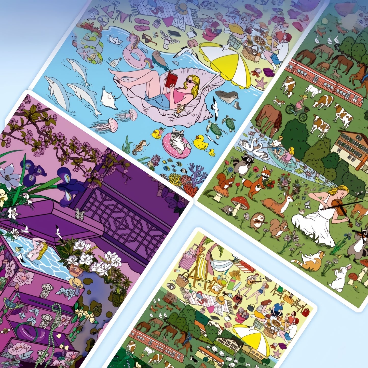 Wild Whimsy Journal 3D Sticker | 3 Cute Miniature Scenes