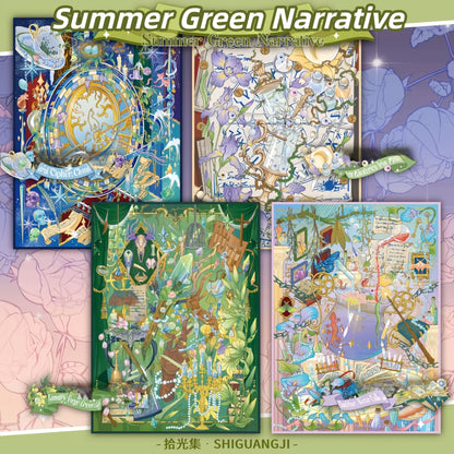 Summer Green Narrative 3D Sticker | 4 Cute Miniature Scenes