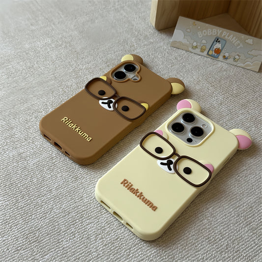 Glasses Bear Silicone Phone Case