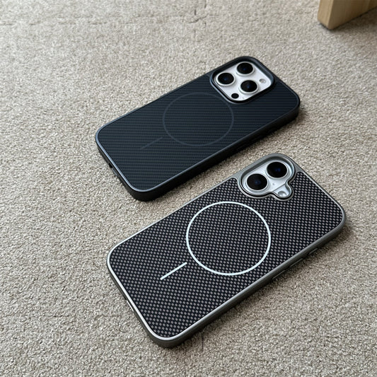 Magnetic Kevlar Carbon Fiber Texture Phone Case