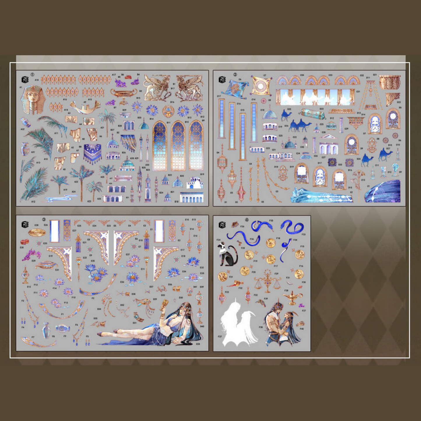 Across the Ages 3D Sticker | 2 Cute Miniature Scenes