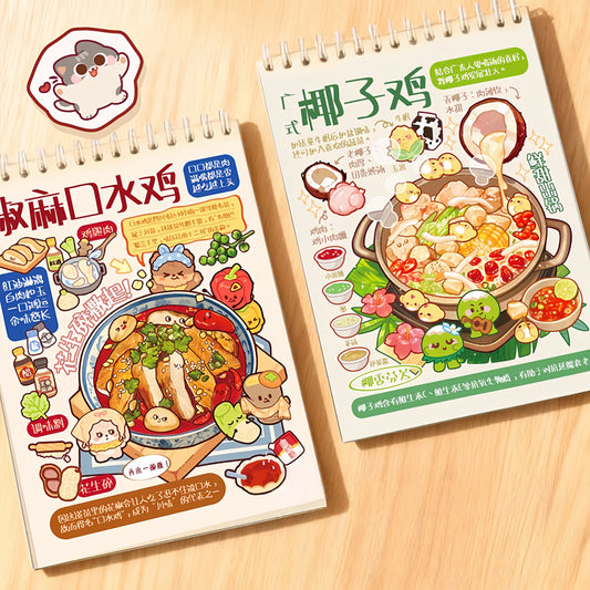 Chinese Food 3D Sticker Book