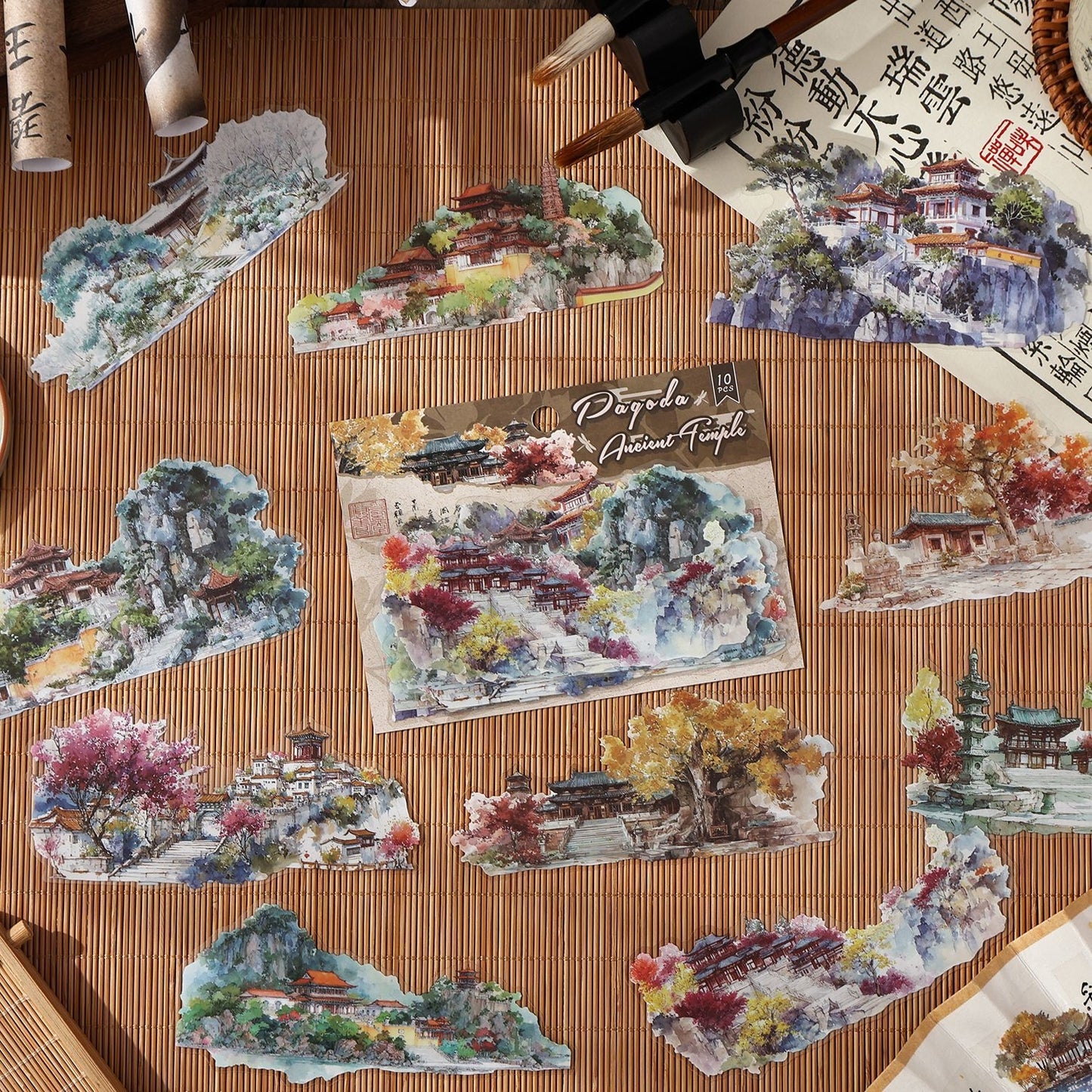 Cloud Court 3D Sticker | 6 Cute Miniature Scenes