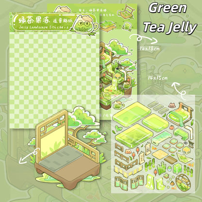 Jelly Cottage 3D Sticker | 3 Cute Miniature Scenes