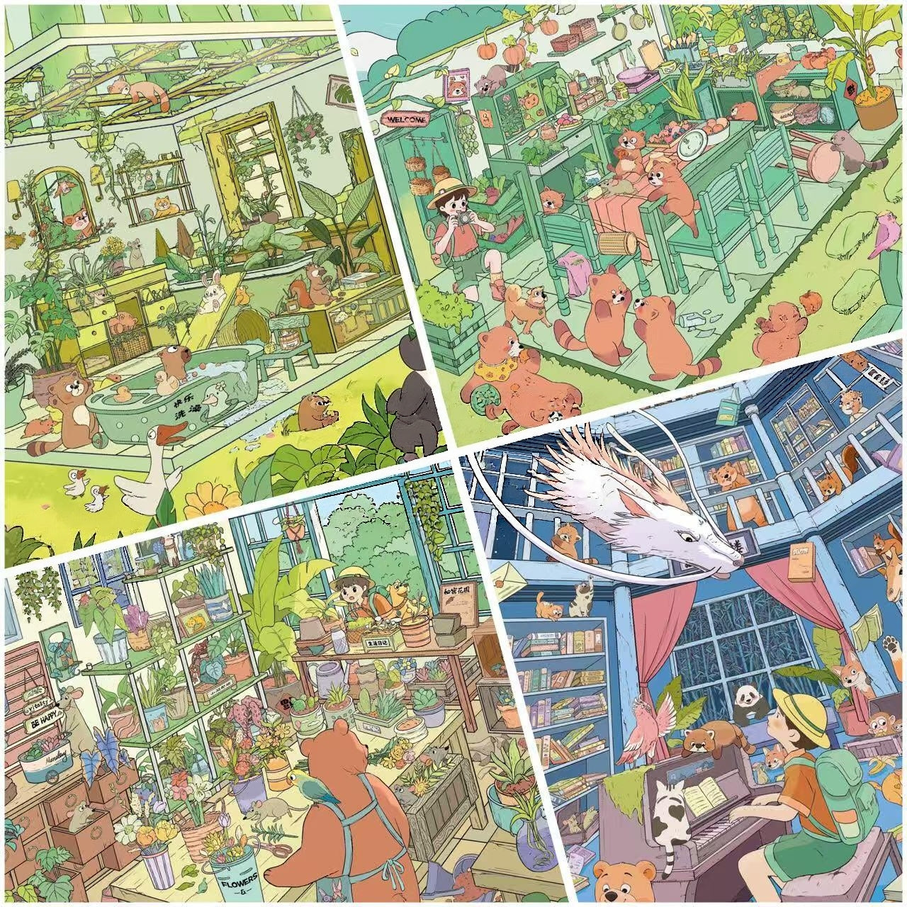 Explorer Series 3D Sticker | 4 Cute Miniature Scenes