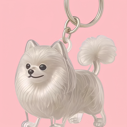 Puppy Kitty Hair Pendant Key Chain