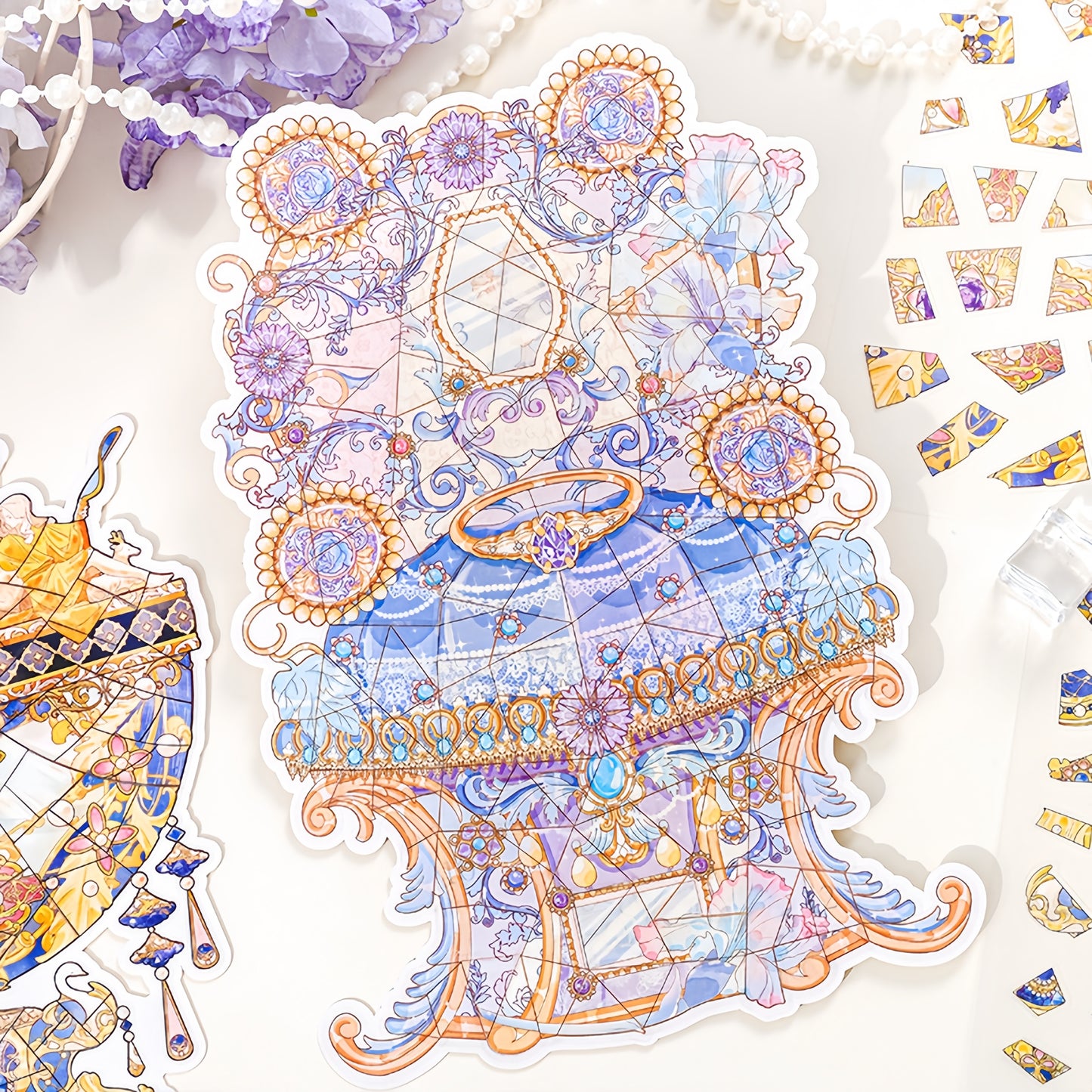 Luxury Adornments 3D Sticker | 2 Cute Miniature Scene