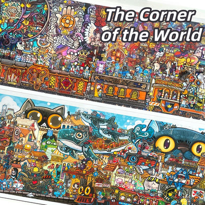 The Corner of the World 3D Sticker | 2 Cute Miniature Scenes