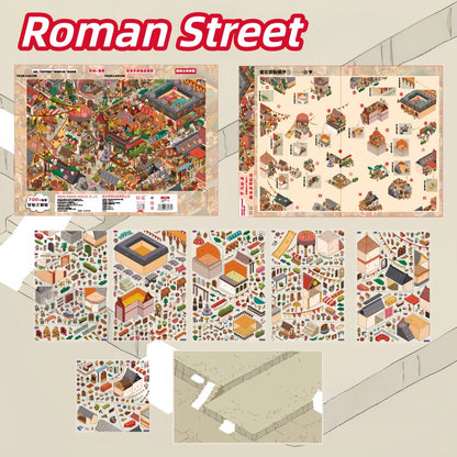 Roman Street 3D Sticker