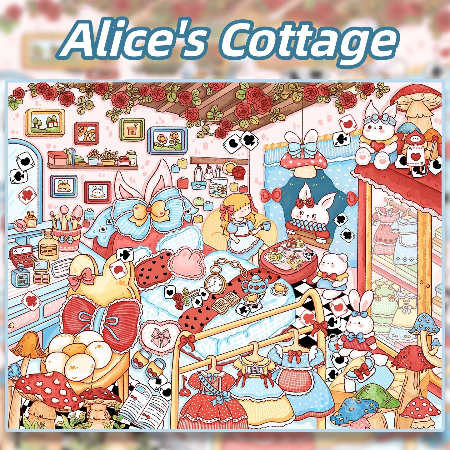 Fantasy Apartments 3D Sticker | 4 Cute Miniature Scenes
