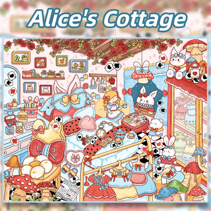 Fantasy Apartments 3D Sticker | 4 Cute Miniature Scenes