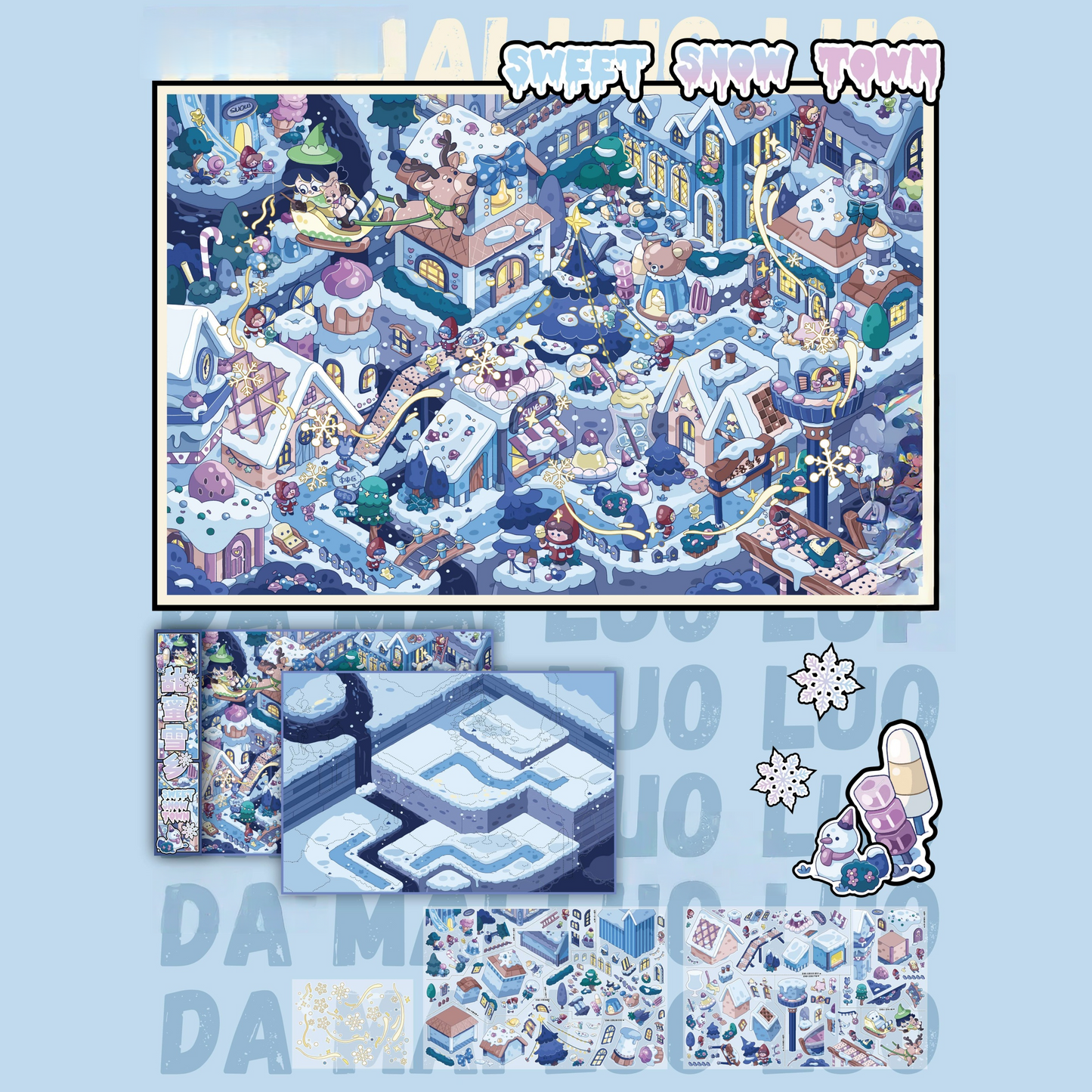 Festival Season 3D Sticker | 5 Cute Miniature Scenes