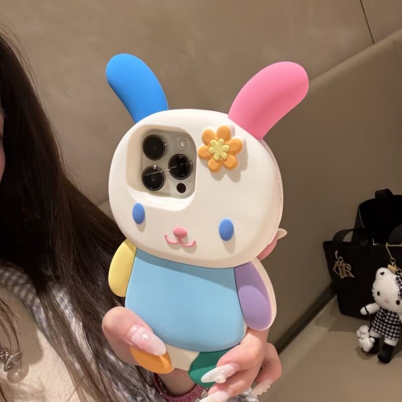 Colorful Bunny Silicone Phone Case