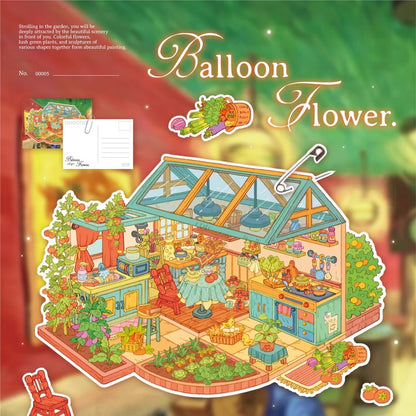 Small Garden 3D Sticker | 4 Cute Miniature Scenes