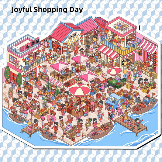 Holiday Fun Days 3D Sticker | 2 Cute Miniature Sticker
