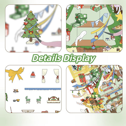 Christmas Tree House 3D Sticker