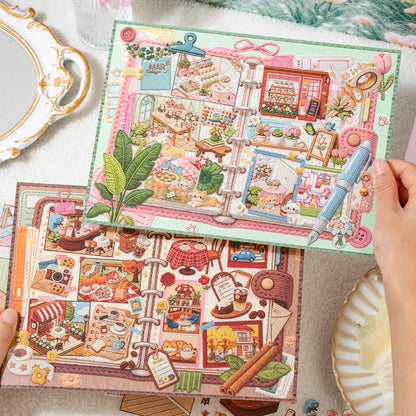 Whimsical Wanderings 3D Sticker | 2 Cute Miniature Scenes