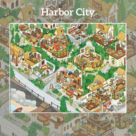 Life in Town 3D Sticker | 4 Cute Miniature Scenes