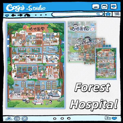 An Odyssey of Whimsy 3D Sticker | 5 Cute Miniature Scenes
