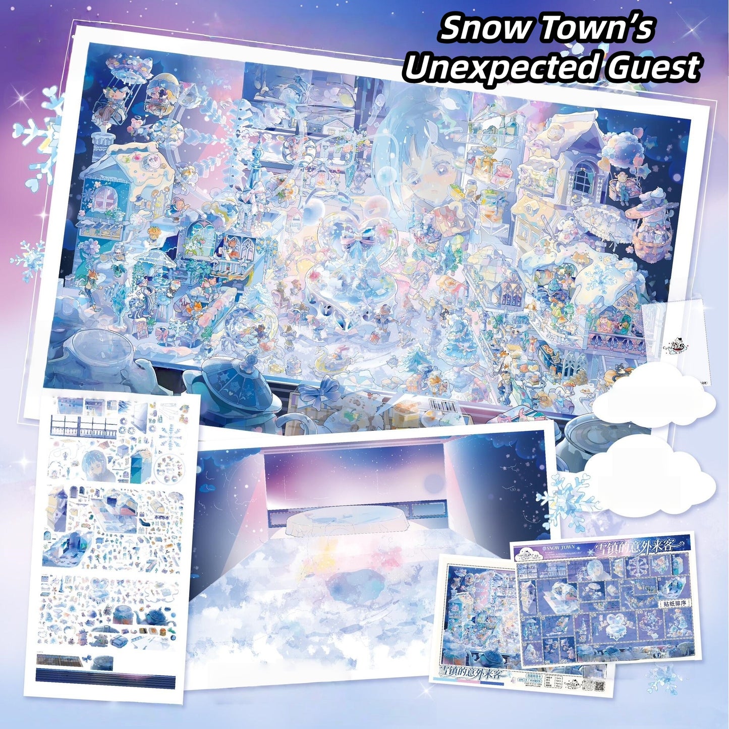 Nocturnal Tales 3D Sticker | 2 Cute Miniature Scenes
