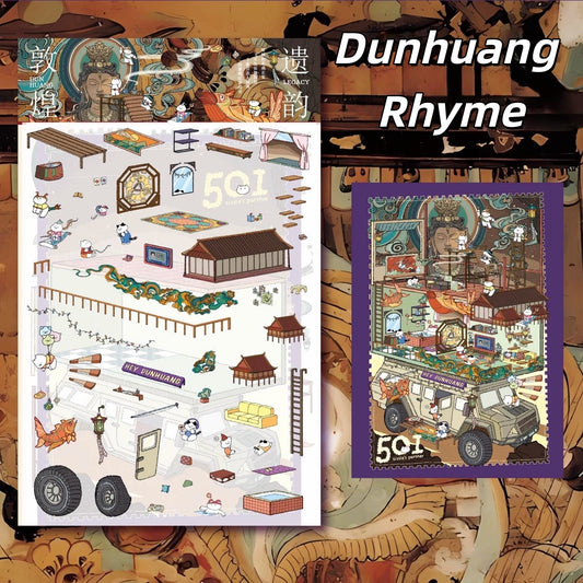 The Adventures of Cats 3D Sticker | 4 Cute Miniature Scenes