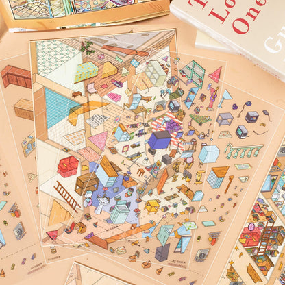 Little Stories in a Box 3D Sticker