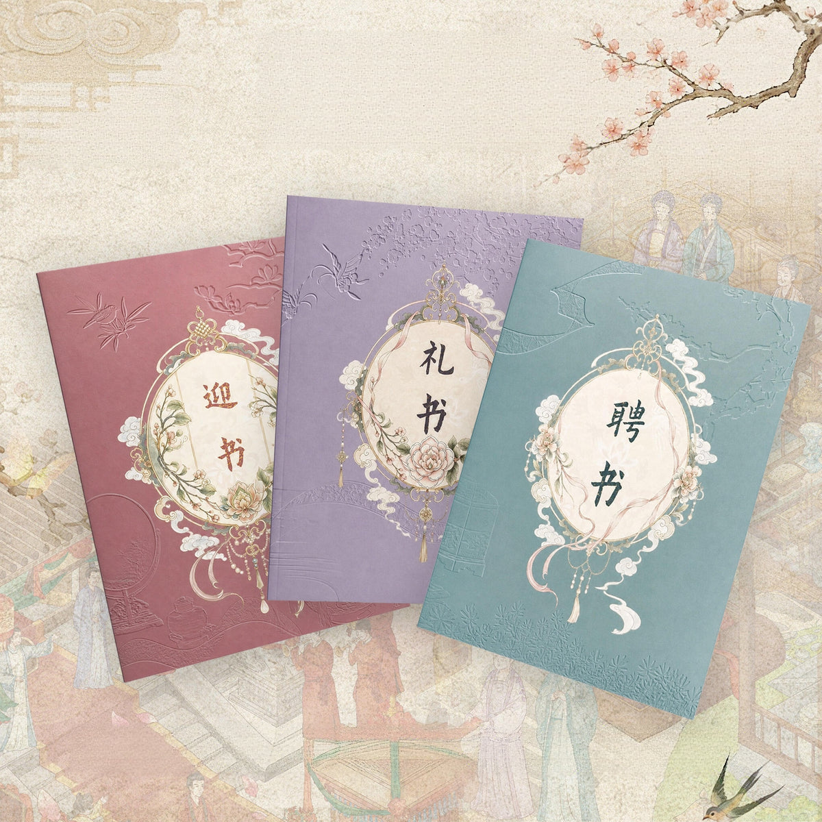 Three Wedding Letters 3D Sticker | 3 Cute Miniature Scenes