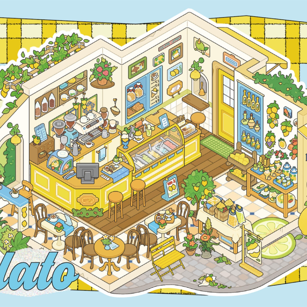 Italy Travel Diary 3D Sticker | 4 Cute Miniature Scenes