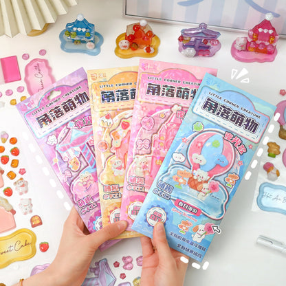 Nighttime Magic 3D Stackable Stickers | 4 Cute Miniature Themes