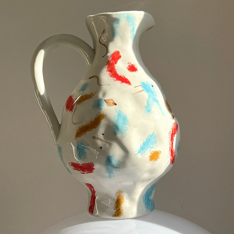 Hand-Painted Ceramic Vase & Mug