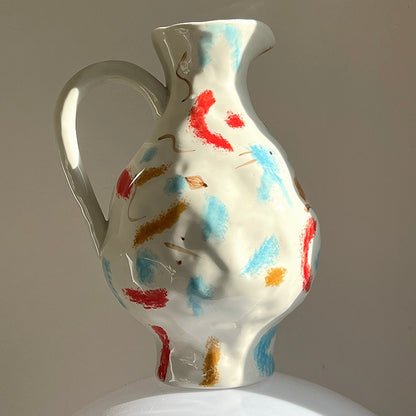 Hand-Painted Ceramic Vase & Mug