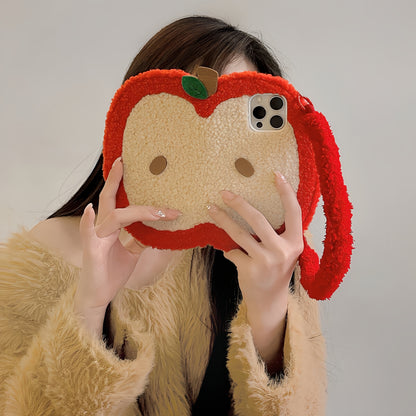 Red Apple Fluffy Phone Case