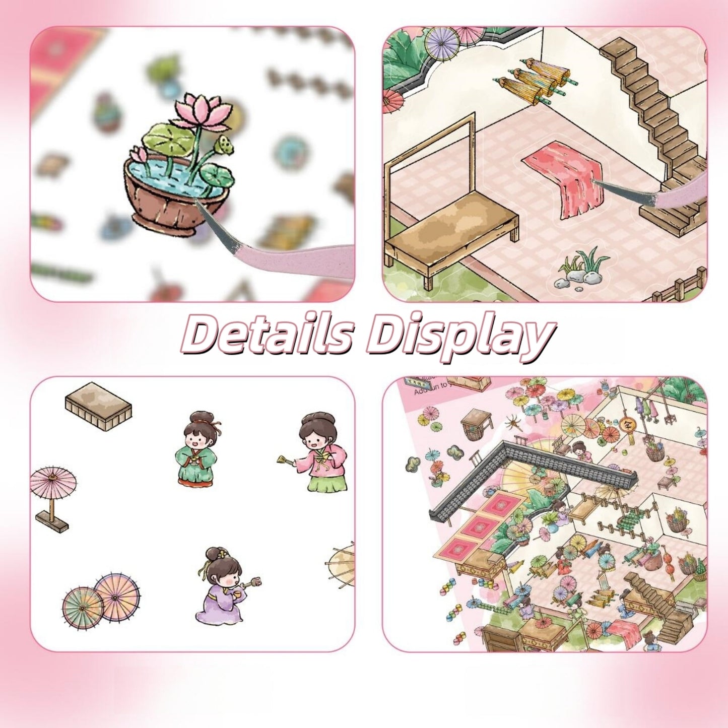 Oil-paper Umbrella Shop 3D Sticker