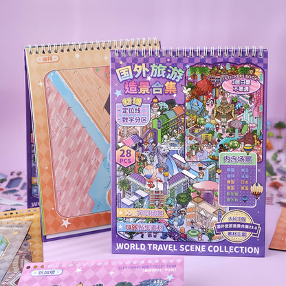 Overseas City Travel 3D Sticker Book