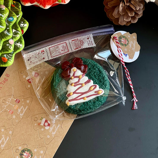 Hand-painted Christmas Tree Round Toast Squishy