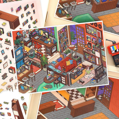 MBTI Home 3D Sticker | 2 Cute Miniature Scenes