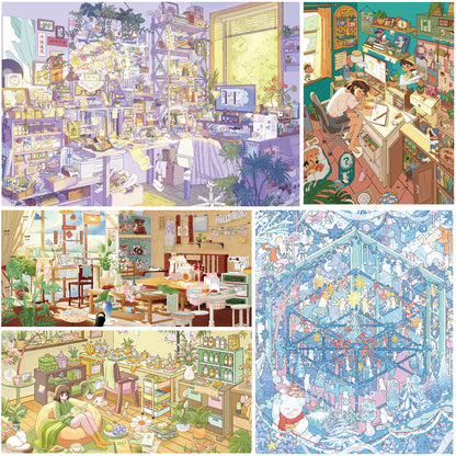 Quiet Corners 3D Sticker | 5 Cute Miniature Scenes