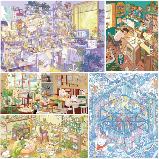 Quiet Corners 3D Sticker | 5 Cute Miniature Scenes