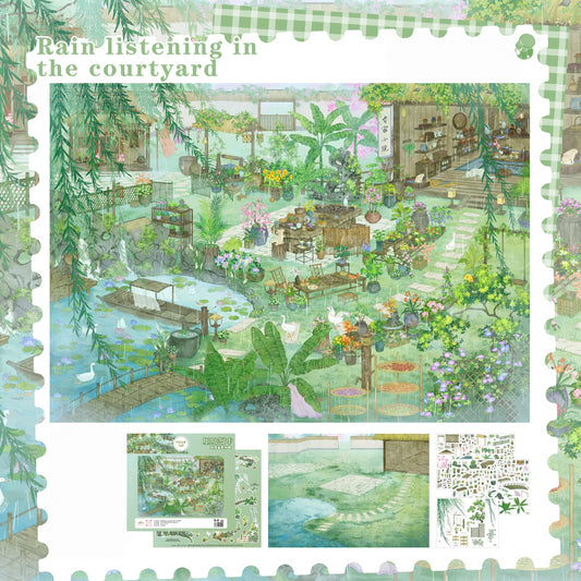 Old World Prelude 3D Sticker | 4 Cute Miniature Scenes