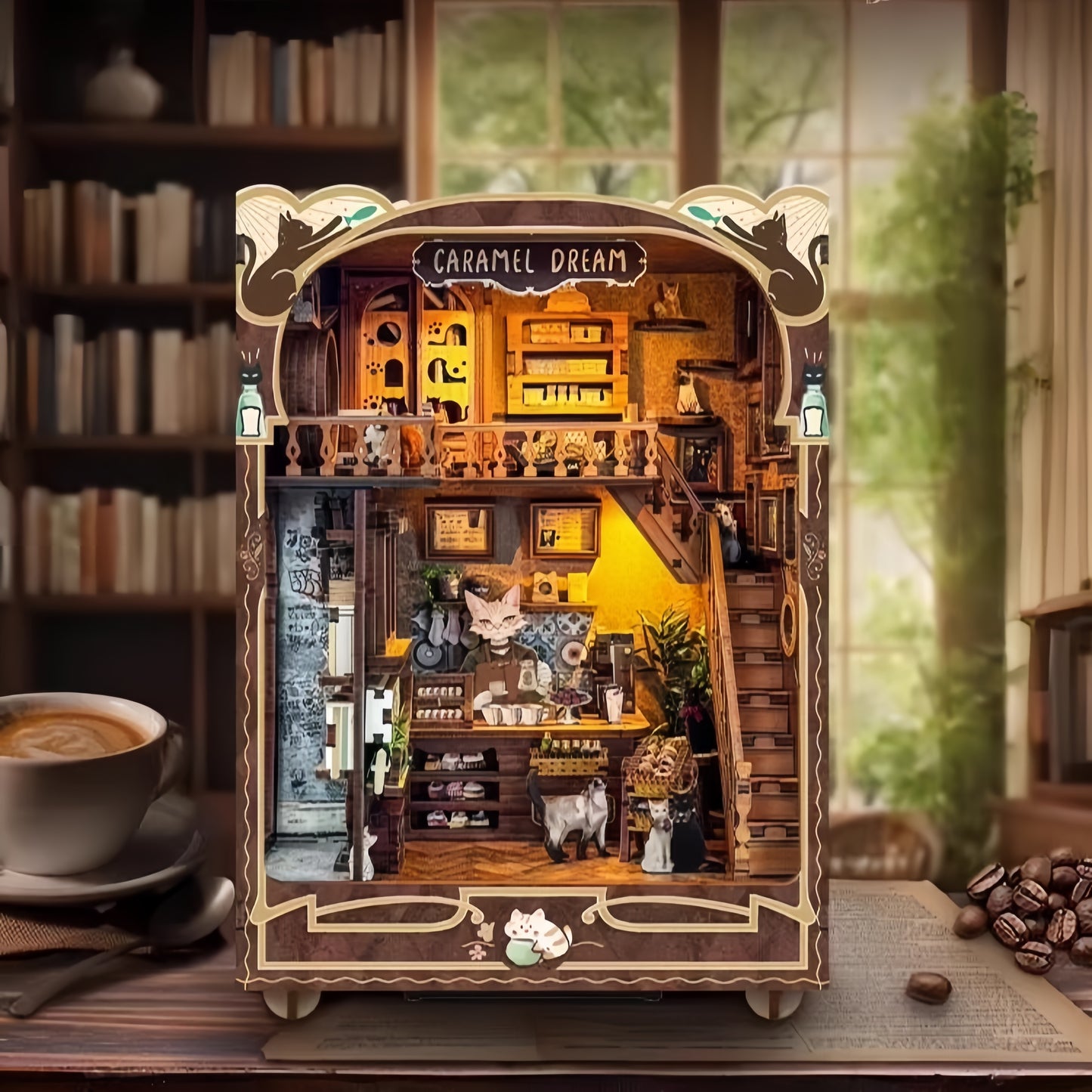 Sisyphus Cat Cafe DIY Miniature House - English Instructions