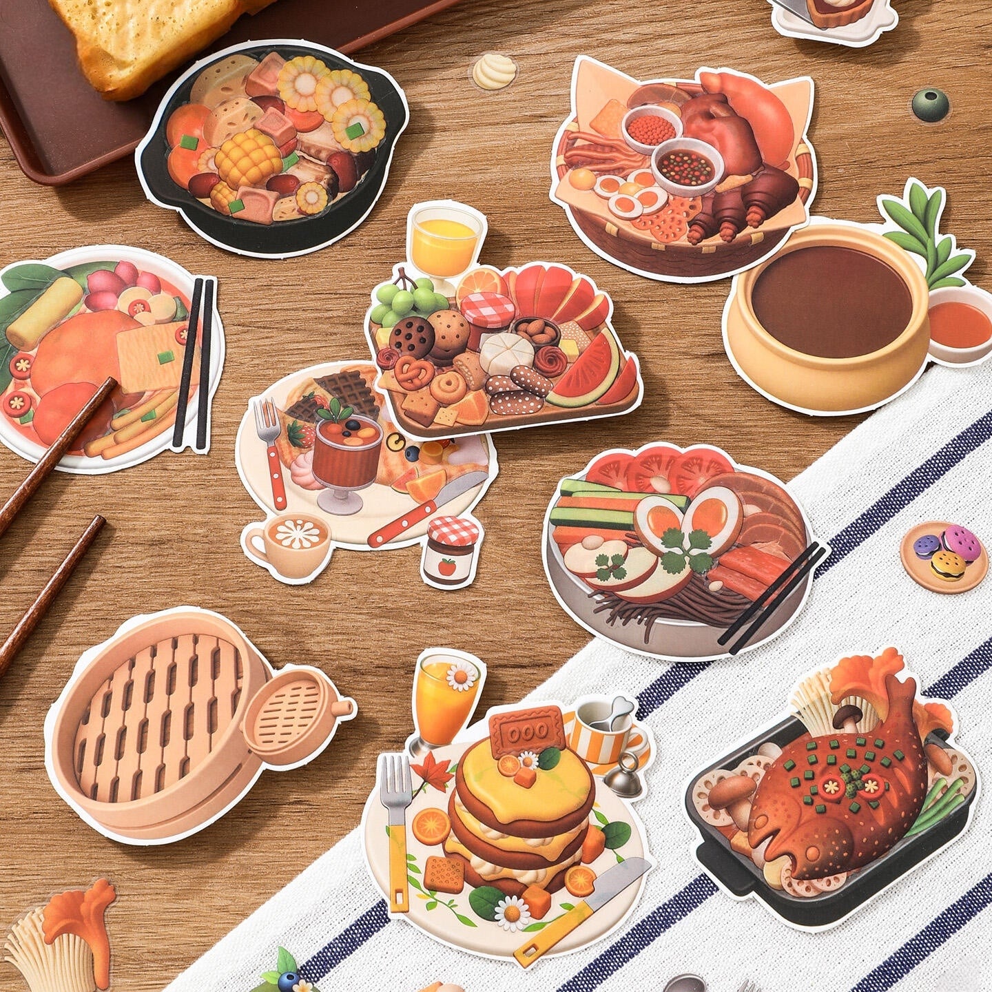 Delicious Food 3D Sticker Book