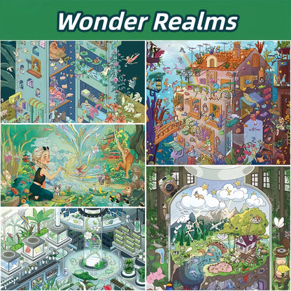 Wonder Realms 3D Sticker | 5 Cute Miniature Scenes