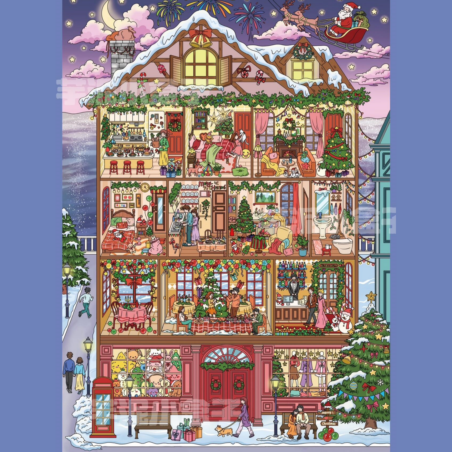 Christmas Series 3D Sticker | 3 Cute Miniature Scenes
